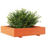 Jardinière cire marron 110x110x26,5 cm bois de pin massif – Image 2