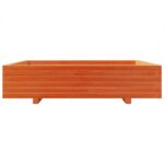 Jardinière cire marron 110x110x26,5 cm bois de pin massif – Image 3