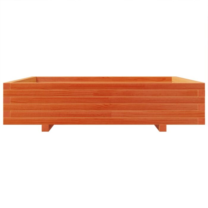 Jardinière cire marron 110x110x26,5 cm bois de pin massif – Image 3