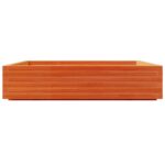 Jardinière cire marron 110x110x26,5 cm bois de pin massif – Image 4