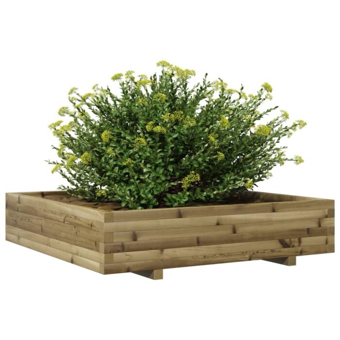 Jardinière 110x110x26,5 cm bois de pin imprégné – Image 2
