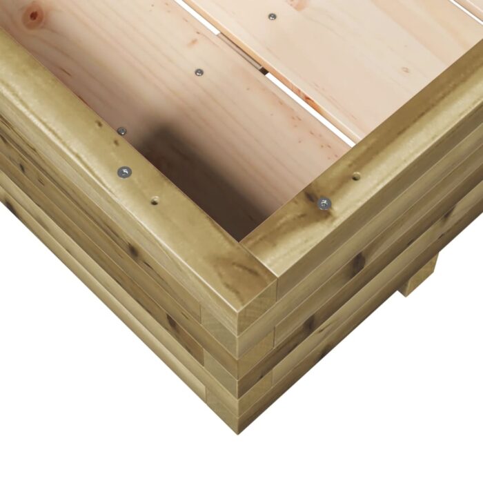 Jardinière 110x110x26,5 cm bois de pin imprégné – Image 6