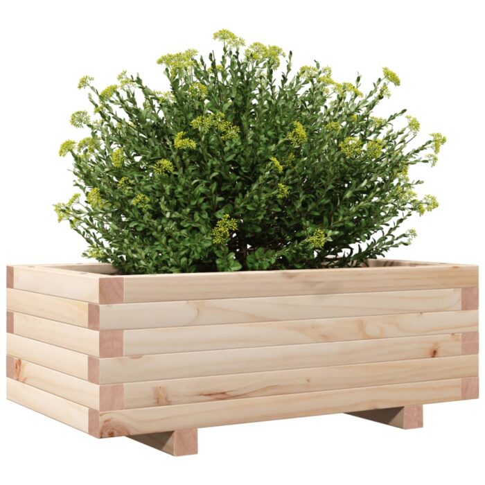 Jardinière 70x40x26,5 cm bois de pin massif – Image 2