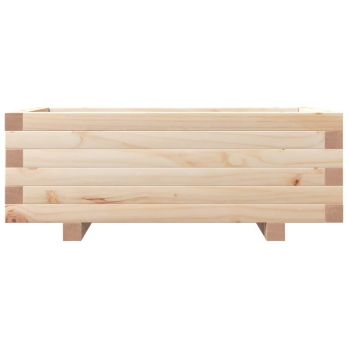 Jardinière 70x40x26,5 cm bois de pin massif – Image 3