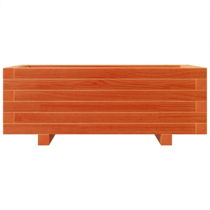 Jardinière cire marron 70x40x26,5 cm bois de pin massif – Image 3