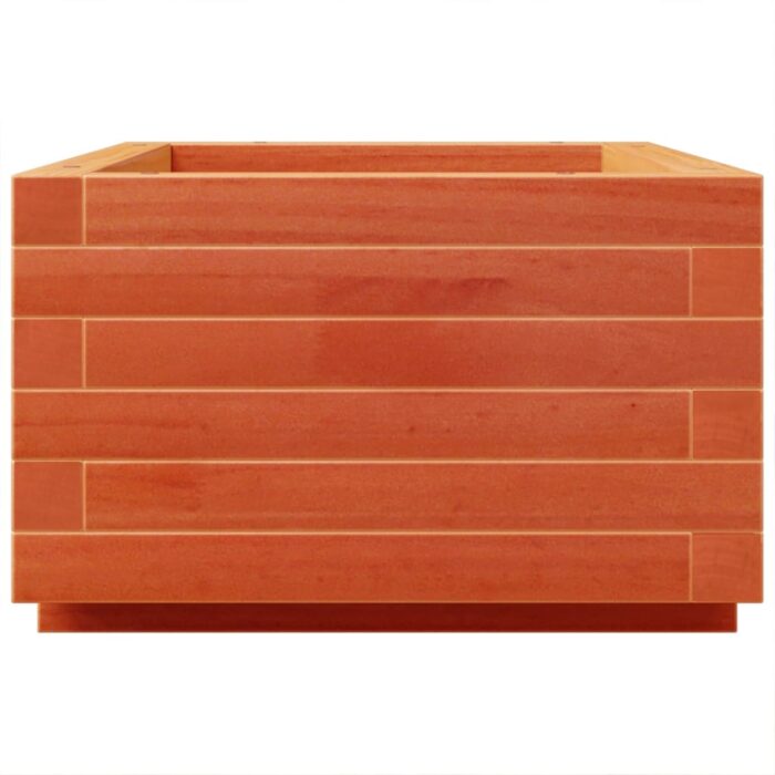 Jardinière cire marron 70x40x26,5 cm bois de pin massif – Image 4