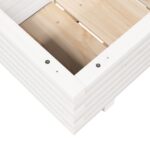 Jardinière blanc 90x40x26,5 cm bois de pin massif – Image 6
