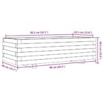Jardinière blanc 90x40x26,5 cm bois de pin massif – Image 8