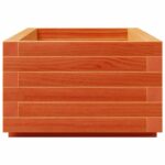 Jardinière cire marron 90x40x26,5 cm bois de pin massif – Image 4