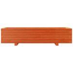 Jardinière cire marron 110x40x26,5 cm bois de pin massif – Image 3