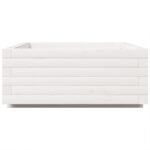 Jardinière blanc 90x60x26,5 cm bois de pin massif – Image 4