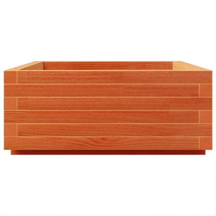Jardinière cire marron 90x60x26,5 cm bois de pin massif – Image 4