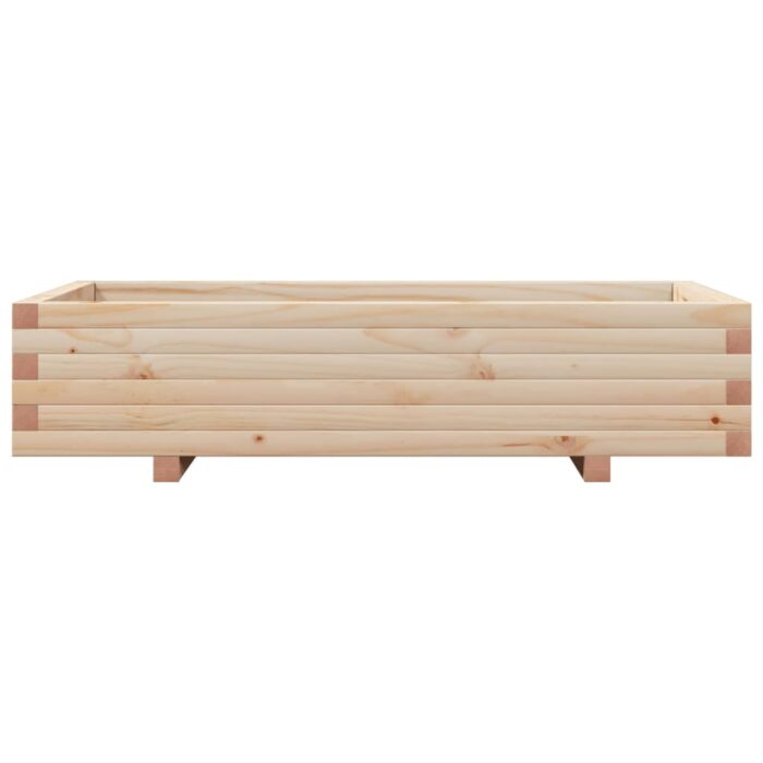 Jardinière 110x60x26,5 cm bois de pin massif – Image 3