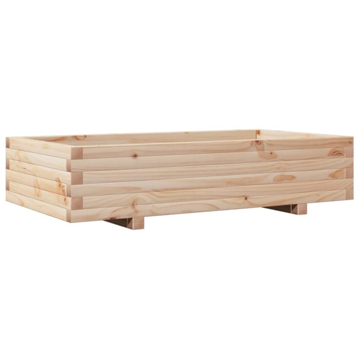 Jardinière 110x60x26,5 cm bois de pin massif – Image 5