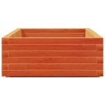 Jardinière cire marron 110x60x26,5 cm bois de pin massif – Image 4