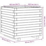 Jardinière 50x50x49,5 cm bois de pin massif – Image 8