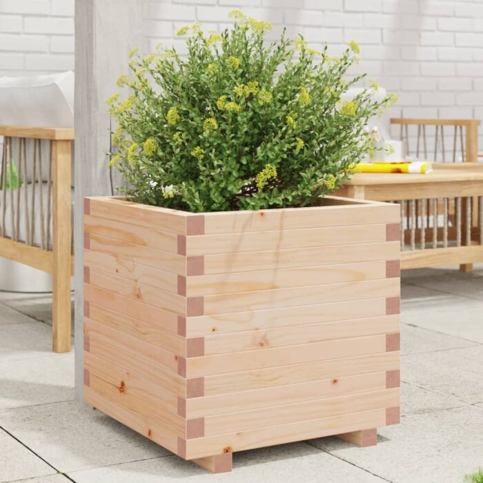 Jardinière 50x50x49,5 cm bois de pin massif – Image 1
