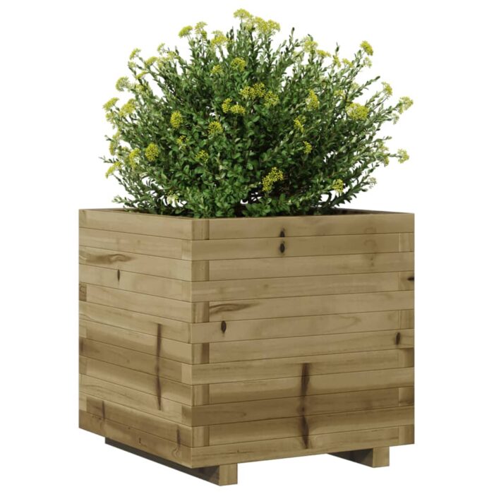 Jardinière 50x50x49,5 cm bois de pin imprégné – Image 2