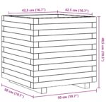 Jardinière 50x50x49,5 cm bois de pin imprégné – Image 8