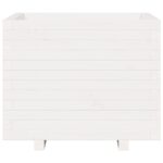 Jardinière blanc 60x60x49,5 cm bois de pin massif – Image 3