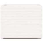 Jardinière blanc 60x60x49,5 cm bois de pin massif – Image 4