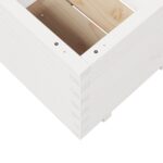 Jardinière blanc 60x60x49,5 cm bois de pin massif – Image 6