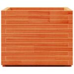 Jardinière cire marron 60x60x49,5 cm bois de pin massif – Image 4