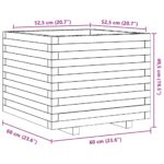 Jardinière 60x60x49,5 cm bois de pin imprégné – Image 8