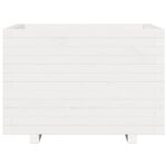 Jardinière blanc 70x70x49,5 cm bois de pin massif – Image 3
