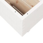 Jardinière blanc 70x70x49,5 cm bois de pin massif – Image 6
