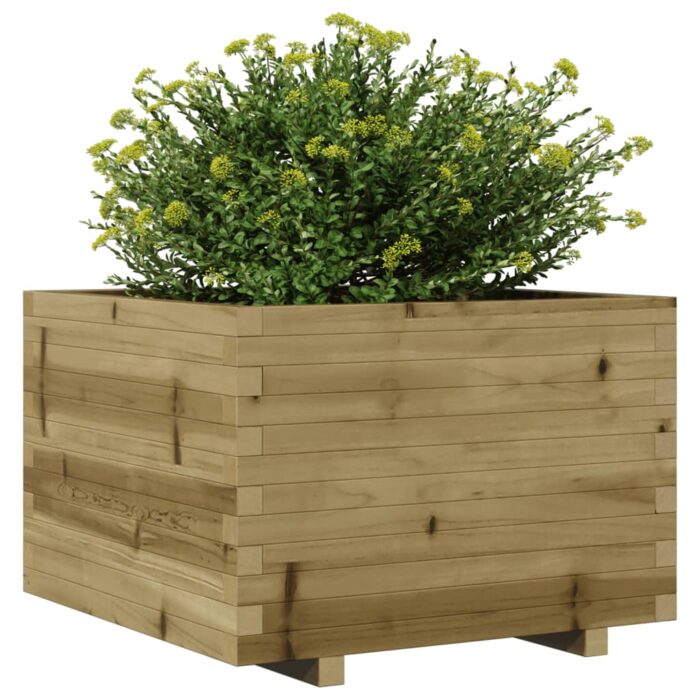 Jardinière 70x70x49,5 cm bois de pin imprégné – Image 2