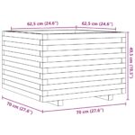 Jardinière 70x70x49,5 cm bois de pin imprégné – Image 8