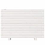 Jardinière blanc 70x40x49,5 cm bois de pin massif – Image 3