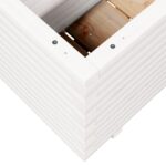 Jardinière blanc 70x40x49,5 cm bois de pin massif – Image 6