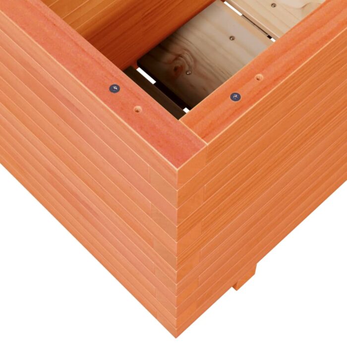 Jardinière cire marron 70x40x49,5 cm bois de pin massif – Image 6