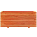 Jardinière cire marron 110x40x49,5 cm bois de pin massif – Image 3