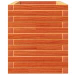 Jardinière cire marron 110x40x49,5 cm bois de pin massif – Image 4