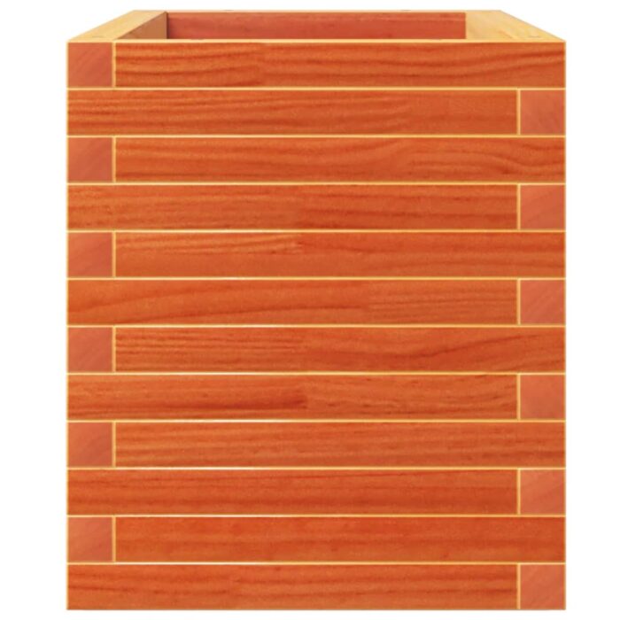 Jardinière cire marron 110x40x49,5 cm bois de pin massif – Image 4