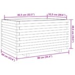 Jardinière 90x60x49,5 cm bois de pin massif – Image 8