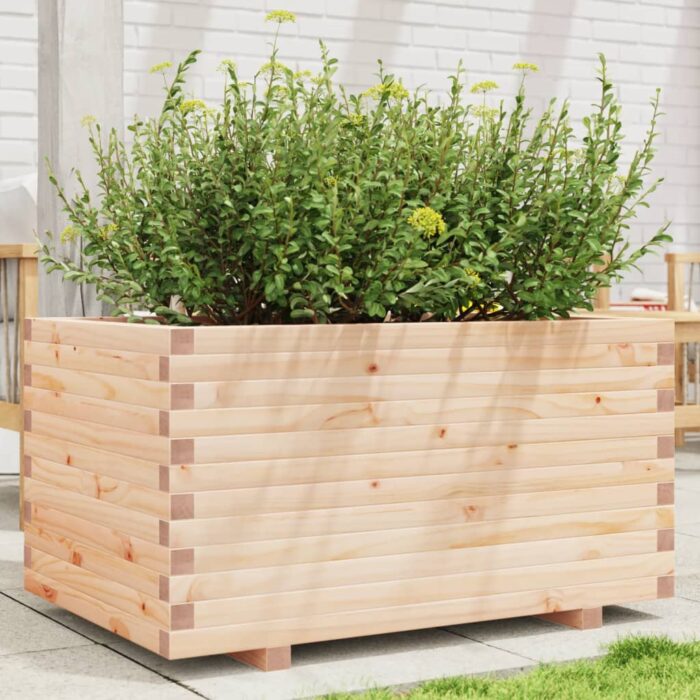 Jardinière 90x60x49,5 cm bois de pin massif – Image 1