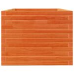 Jardinière cire marron 90x60x49,5 cm bois de pin massif – Image 4