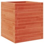 Jardinière cire marron 40x40x46 cm bois de pin massif – Image 5