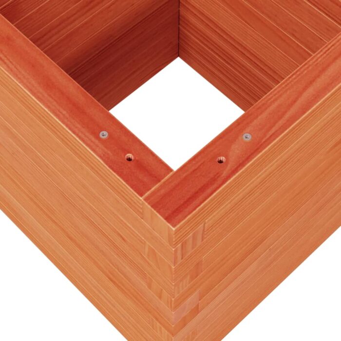 Jardinière cire marron 40x40x46 cm bois de pin massif – Image 6