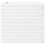 Jardinière blanc 50x50x46 cm bois de pin massif – Image 4