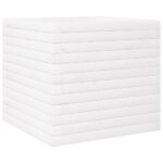 Jardinière blanc 50x50x46 cm bois de pin massif – Image 5