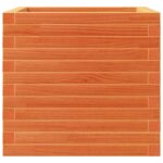 Jardinière cire marron 50x50x46 cm bois de pin massif – Image 3
