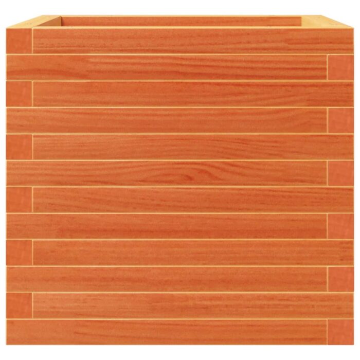 Jardinière cire marron 50x50x46 cm bois de pin massif – Image 3