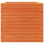 Jardinière cire marron 50x50x46 cm bois de pin massif – Image 4
