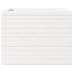 Jardinière blanc 60x60x46 cm bois de pin massif – Image 4