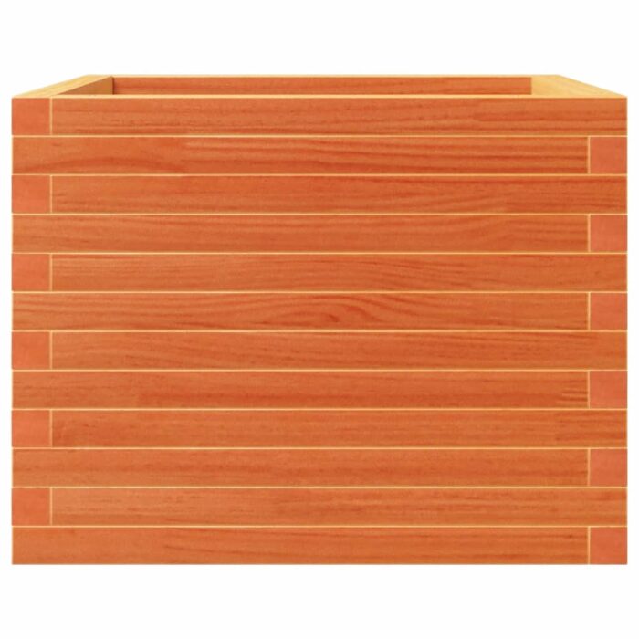 Jardinière cire marron 60x60x46 cm bois de pin massif – Image 4